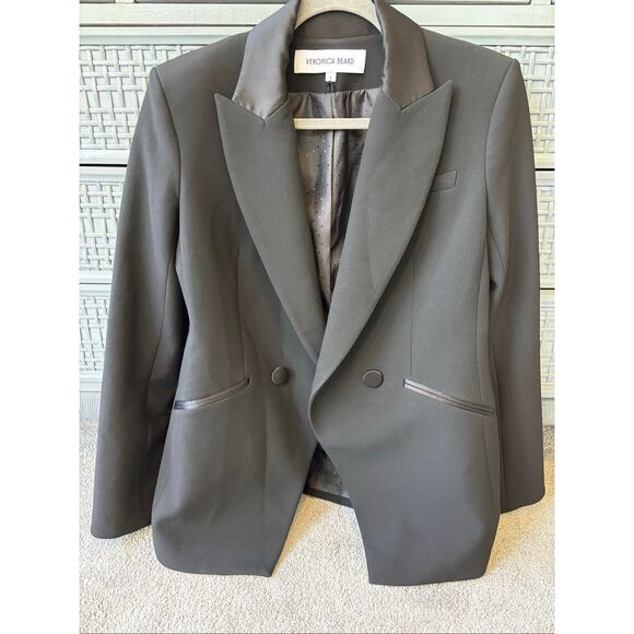 NWOT VERONICA BEARD Rickie Black Dickey Jacket, Sz 8, $795 - Picture 4 of 14